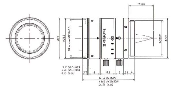M3520-MPW2 5 Megapixel Ultra Low Distortion Lens